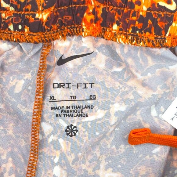 Boy's XL Nike Standard Fit Training Athletic Shorts Orange Fire Camo Design NWT - Picture 5 of 6